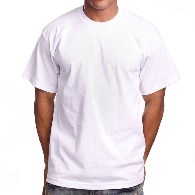 PRO 5 Super Heavy Mens T-Shirt, Small, White